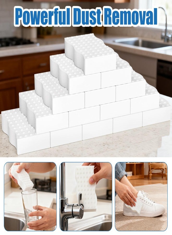 kickleen 20 Pack Magic Sponges Cleaning Eraser, 2X Density Melamine Sponge,Cleaning Pad for Bathroom,Kitchen,Dish,Furniture, Floor,Wall,Shoe,Cleaner, Non-Scratch Scrub Foam (20) - Image 4